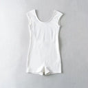 Chic Short-Sleeve High Waist Jumpsuit