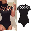 Stylish Mesh Short Sleeve PlaySuit