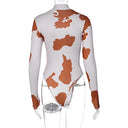 Autumn Leaf Print Bodysuit