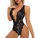 Sophisticated Backless Lace Bodysuit in Extended Sizes