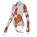 Autumn Leaf Print Bodysuit