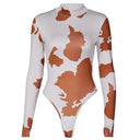 Autumn Leaf Print Bodysuit