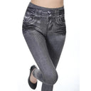 Seamless Faux-Denim Flexi Leggings