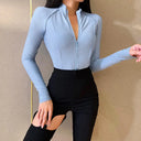 Elegant Winter Club-Ready Zippered Bodysuit