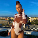 Autumn Leaf Print Bodysuit