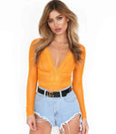 Spring Elegance Chiffon Lace Bodysuit