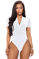 Elegant Triangular Neckline Waist-Cincher Jumpsuit