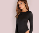 Chic Lace-Constructed Bodysuit with Open Back Detail