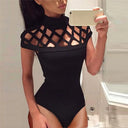 Stylish Mesh Short Sleeve PlaySuit