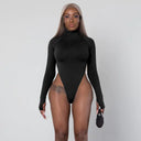 Vivid Neon High Collar Women's Bodysuit