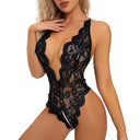 Sophisticated Backless Lace Bodysuit in Extended Sizes