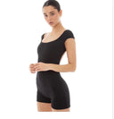 Chic Short-Sleeve High Waist Jumpsuit