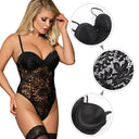 Elegant Passion Black & White Lace Bodysuit