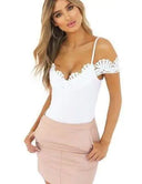 Elegant Off-Shoulder Lace-Trimmed Jumpsuit