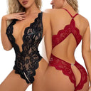 Sophisticated Backless Lace Bodysuit in Extended Sizes