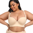 Elegant Contour Seamless Sports Bra with Enhanced Back Support