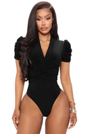 Elegant Triangular Neckline Waist-Cincher Jumpsuit