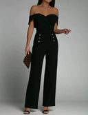 Chic Black Lace Backless Bodysuit
