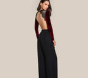 Chic Lace-Constructed Bodysuit with Open Back Detail