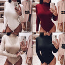 Sophisticated Curve-Hugging Knitted Bodysuit