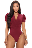 Elegant Triangular Neckline Waist-Cincher Jumpsuit