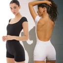 Chic Short-Sleeve High Waist Jumpsuit