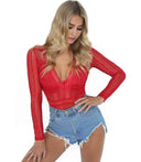 Spring Elegance Chiffon Lace Bodysuit