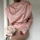 Sophisticated Seasonal Satin Jumpsuit with Pleats
