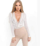 Spring Elegance Chiffon Lace Bodysuit