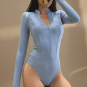 Elegant Winter Club-Ready Zippered Bodysuit