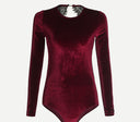 Chic Lace-Constructed Bodysuit with Open Back Detail